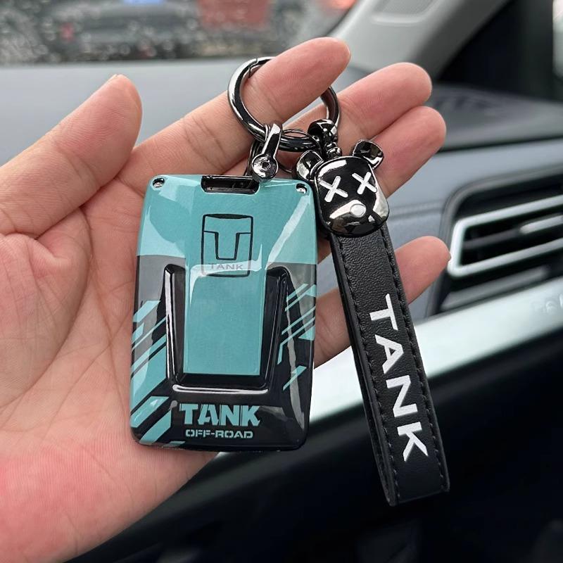 For Tank 300 400 500 700 Hi4T Abs Key Fob Cover Case With Keychain - Anti-Scratch Protective Shell