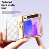 Schutzhülle für Huawei Pura X mit Ringständer, Scharnierschutz, rautenförmigem Muster, PC+PU
