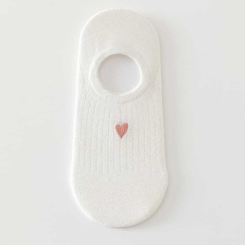 

Женские тонкие милые мультяшные вышитые силиконовые нескользящие дышащие носки-лодочки на весну и лето 1 pair