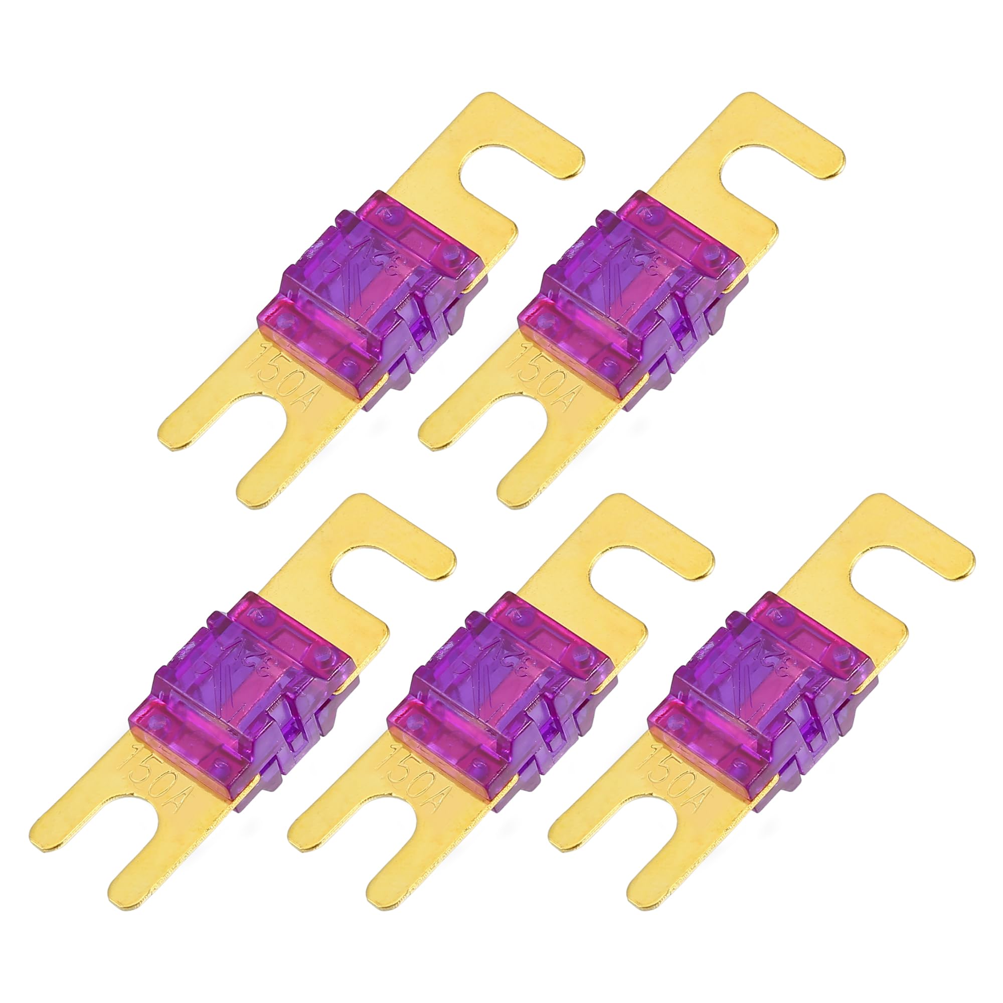 

Hihaha Mini ANL Fuse 150A / Car Audio CD Fuse / Durable / 5 Pack Golden Purple