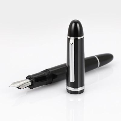 Jinhao X159 penna stilografica corpo acrilico nero con finiture in argento penne a inchiostro con pennino fine Iraurita per la scrittura