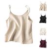 Women's Minimalist Vintage Loose Fit Cotton-Linen Blend Tank Top Sleeveless Underlayer