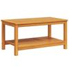 Side Table Oil Natural Finish 90 x 50 x 45 cm Solid Acacia Wood