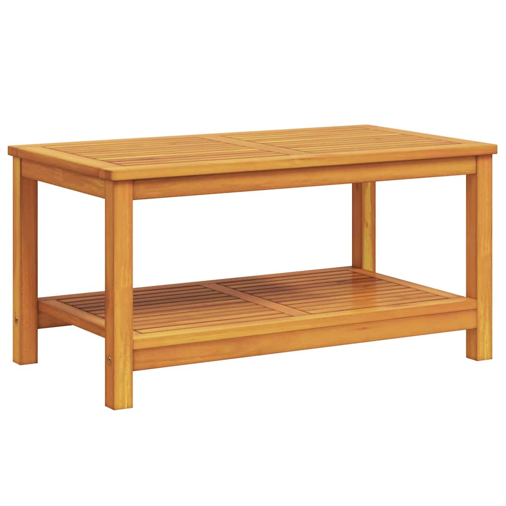 Side Table Oil Natural Finish 90 x 50 x 45 cm Solid Acacia Wood