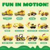 JOYIN 14 In 1 Diecast Construction Truck Toy Set, Play Vehicles Set In One Rider Truck, Birthday Gifts for Kids