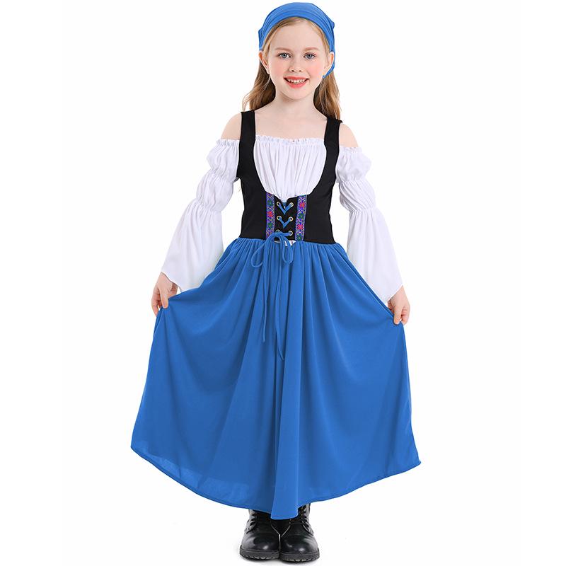 

Children s Medieval Farm Costume Dress for Halloween and Festivals Medium