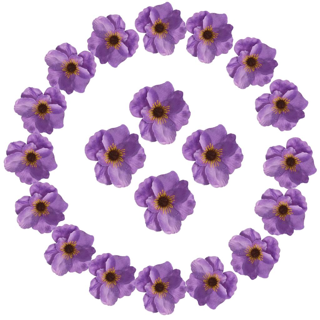 50Pcs Artificial Flower Heads Fake Wildflower Heads Bulk Artificial Flowers for DIY Wedding Bouquets  Party Home Decorations
