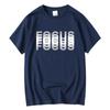 Hot Sale 2026  Summer Men's Cotton High Quality Casual Sports Loose Oversized Funny Focus Print Round Neck Short Sleeved T-shirt Tops