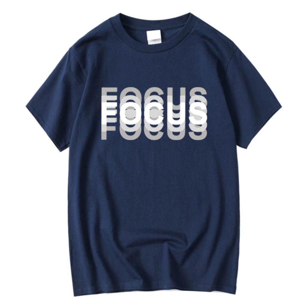 Hot Sale 2026  Summer Men's Cotton High Quality Casual Sports Loose Oversized Funny Focus Print Round Neck Short Sleeved T-shirt Tops
