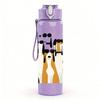 1PC Violin Silhouette Art 750ml Color Plastic Sports Water Bottle Leakproof Flip Straw Lid Suitable for Sports Office Home Use