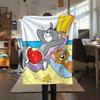 Tom and Jerry2 Flannel Blanket, High quality Comfortable for All Seasons, Home Decor, Warmth and Comfort