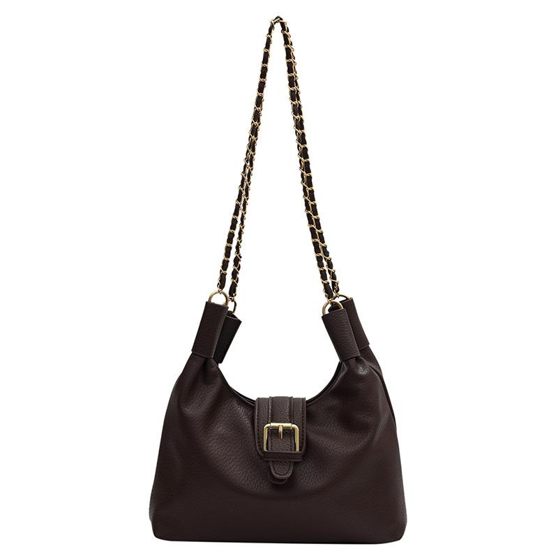 

Soft leather large-capacity commuter texture shoulder bag women s 2024 early spring new versatile ins underarm bag tote bag