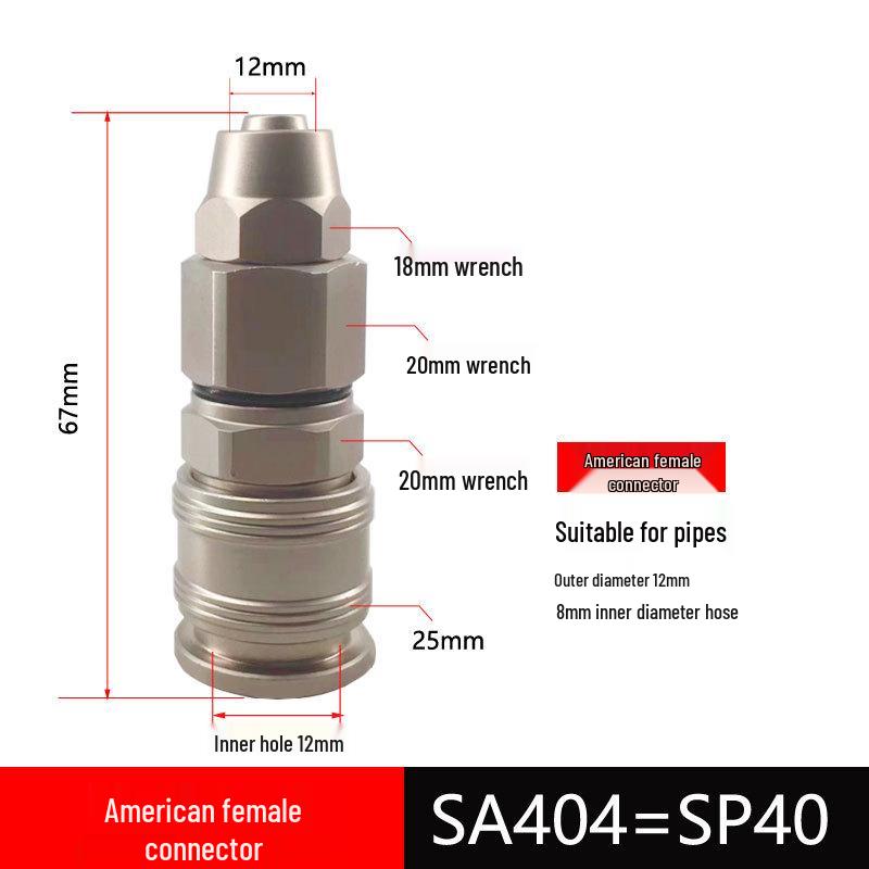 American NPT Quick Self-Locking Pneumatic Connector for Small Air Hammer Tools