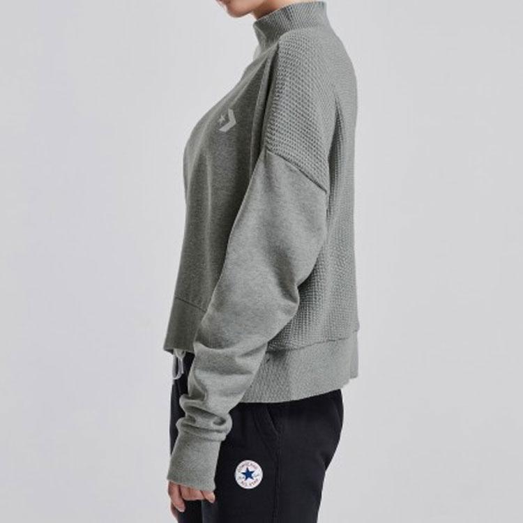 (WMNS) Converse Knit Mock Neck Sweatshirt Asia Sizing 'Grey' Women's 10007185-A02