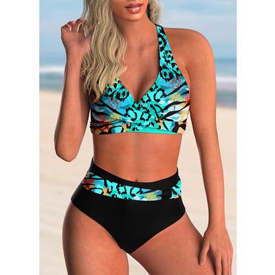 Push-Up Bikinis 2023 Neckholder Badeanzug Damen Hoher Bund Bademode Weiblich Badeanzug Badesachen Strandmode Damen