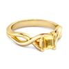 Citrin Keltisch Inspiriertes Unendlichkeit Design Ring - 925 Sterling Silber Gold Vermeil