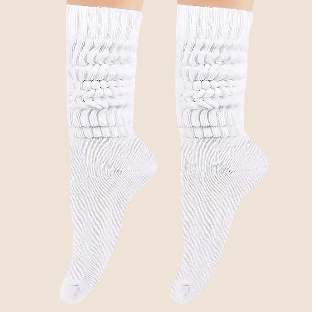 3/6 Pairs Women Mid-Calf Socks Thick Thermal Knit Calf Socks Cute Long Loose Slouch Socks Spring Autumn Winter Warm