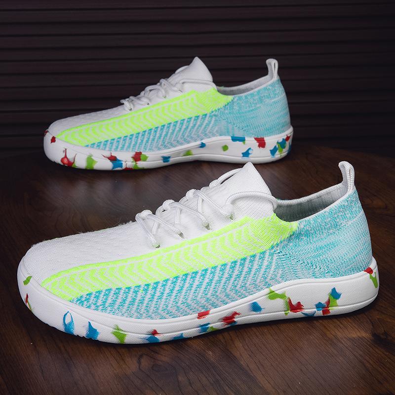 New Cross-border Large-size Socks and Shoes Trendy Fly-woven Breathable Sports Shoes Outdoor Running Shoes
