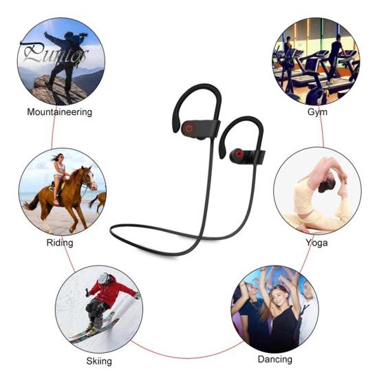 Wireless Sports Earbuds Waterproof Noise Cancelling HiFi Sound Ear Hook Bluetooth-compatible 5.0 Earphone