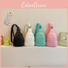 Childrens Candy Color Heart Embroidered Chest Bag With Breathable Pu For Daily Use