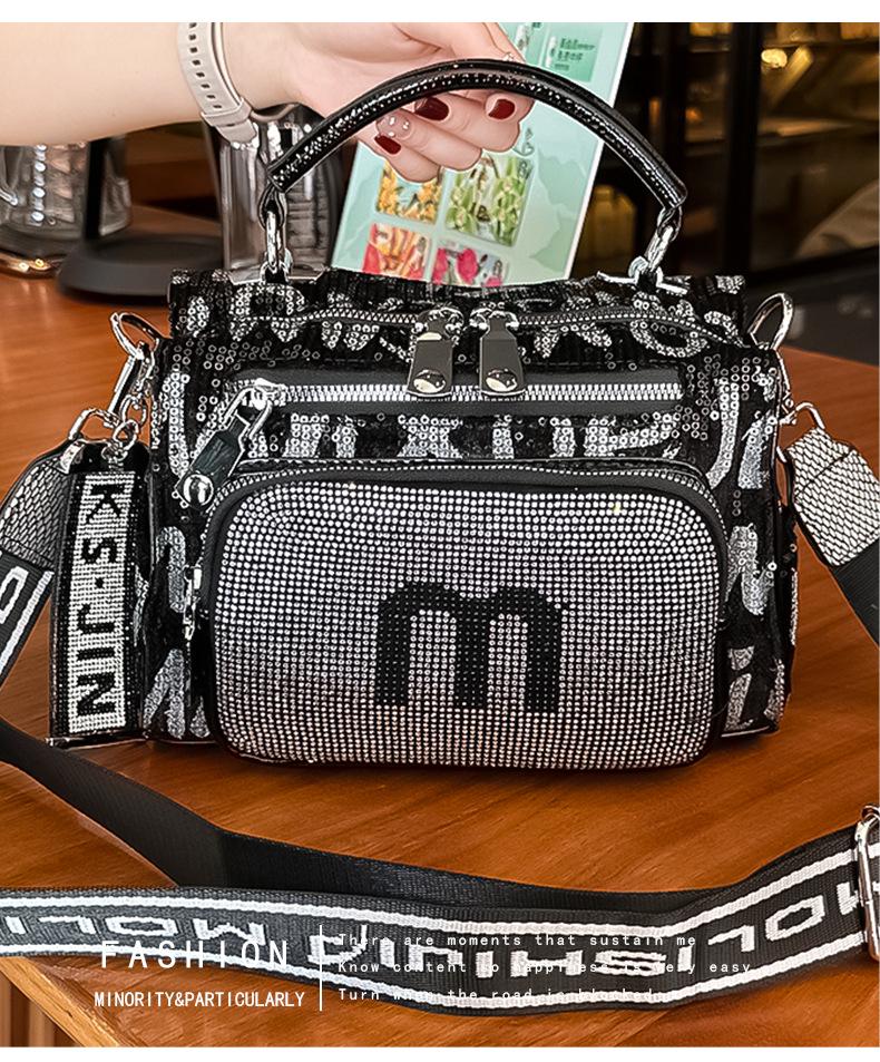 2025 Women's Sequin Versatile Fashion Crossbody Handbag - Casual High-End Style
