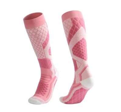 

Ski Compression Socks For Men Women Thermal Cycling Socks With Cushion Sole Moisture Wicking Hiking Socks Winter Warm Long Socks L (40-44) розовый