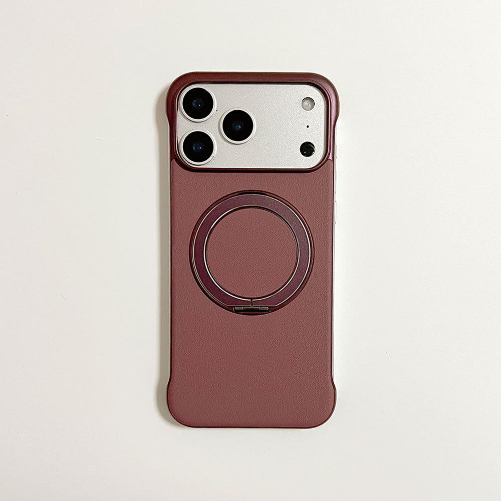 Ultra-light and Thin Borderless, Suitable for iPhone17 Mobile Phone Fulcrum Case, Apple Huawei Xiaomi Sticker Leather Bracket Protective Case