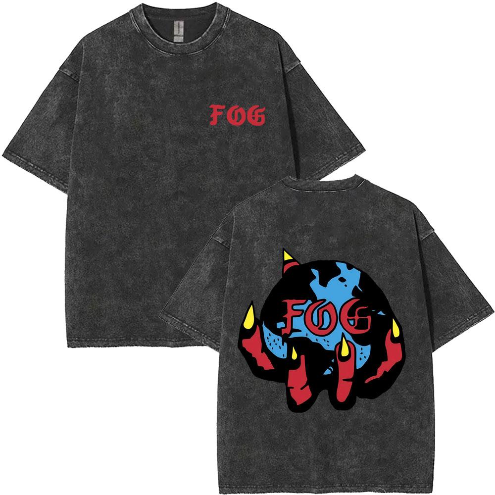 Forward Observations Group Vintage Washed Tshirt Men Women Fashion Oversized Short Sleeve Male Casual High Quality Cotton Tees