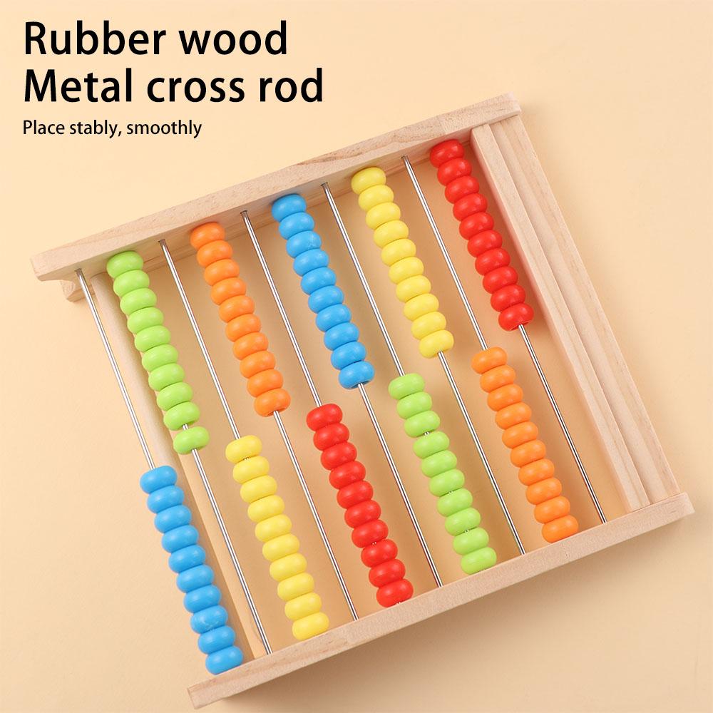 Calculating Beads Number Arithmetic Abacus Wooden Early Math Learning Toy 3-6 Year Olds Toys