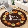 1pc Pumpkin Halloween Office Round Area Rug, Under Office Chairs Bedroom Living Room Home Decor, Room Deco, Available in Various Sizes