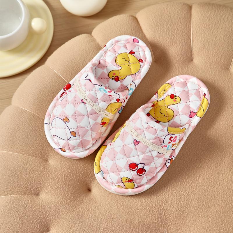 

Новые весенние, осенние и зимние детские тапочки для дома для мальчиков и девочек, комнатные, мультяшные, с резиновой подошвой, теплые, из ткани и хлопка Shoe length 22 cm, suitable for 30-34 feet