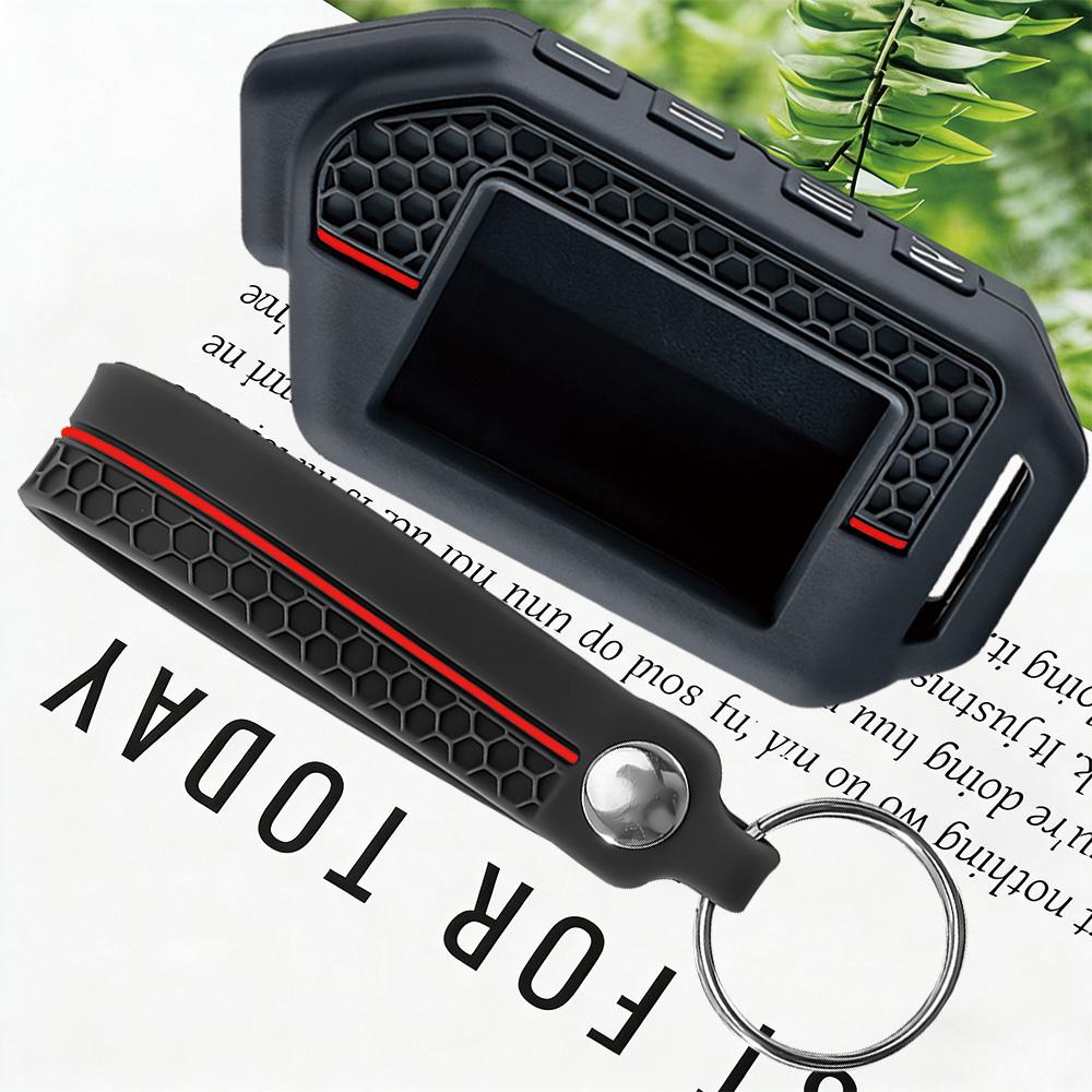 For Scher-Khan Mobicar 1 2 3 A B M10 M20 Two Way 4 Buttons Silicone Key Case Cover LCD Remote Shell Car Alarm System Accessories