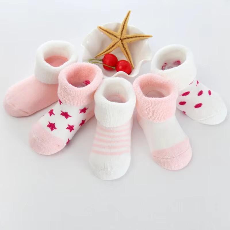 5Pair New warm baby toddler socks cartoon cotton autumn and winter baby foot socks