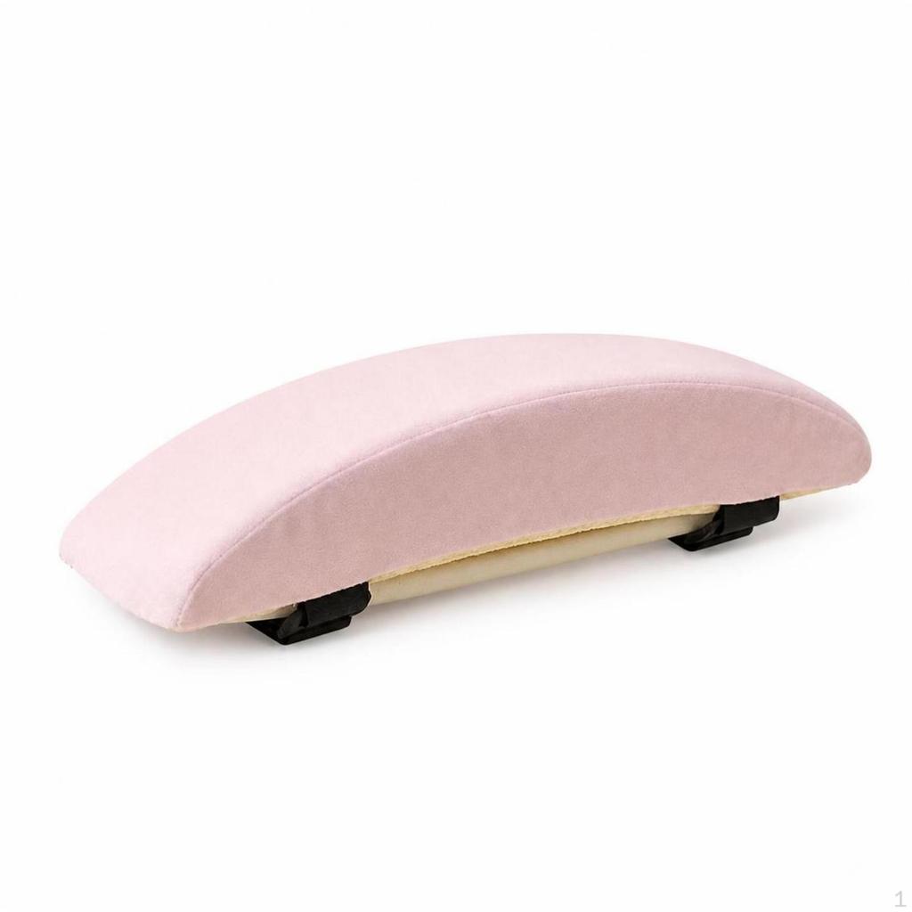 Chair Armrest Cushion with Clips Curved Pad Cushioned for Users