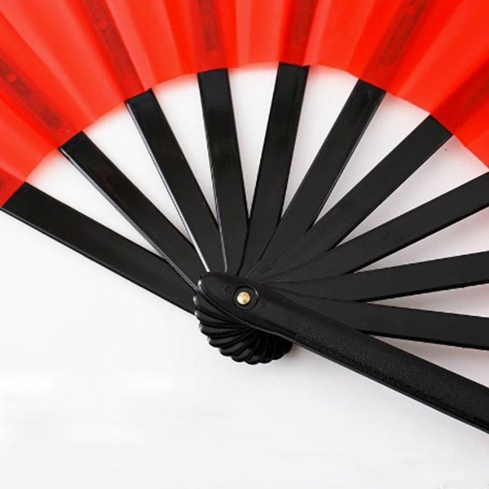 33cm Chiński Tai Chi Joga Kung Fu Wachlarz Plastikowa Kość Ręczny Składany Wachlarz Sceniczny Dekoracja Weselna Imprezowa