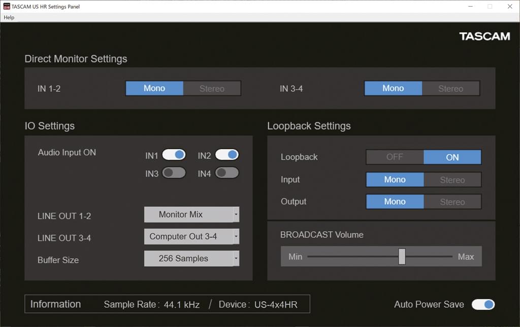 Tascam us-4x4hr - interfejs usb  audio, 4 wejścia, 4 wyjścia (oprogramowanie cubase le + sample tank)