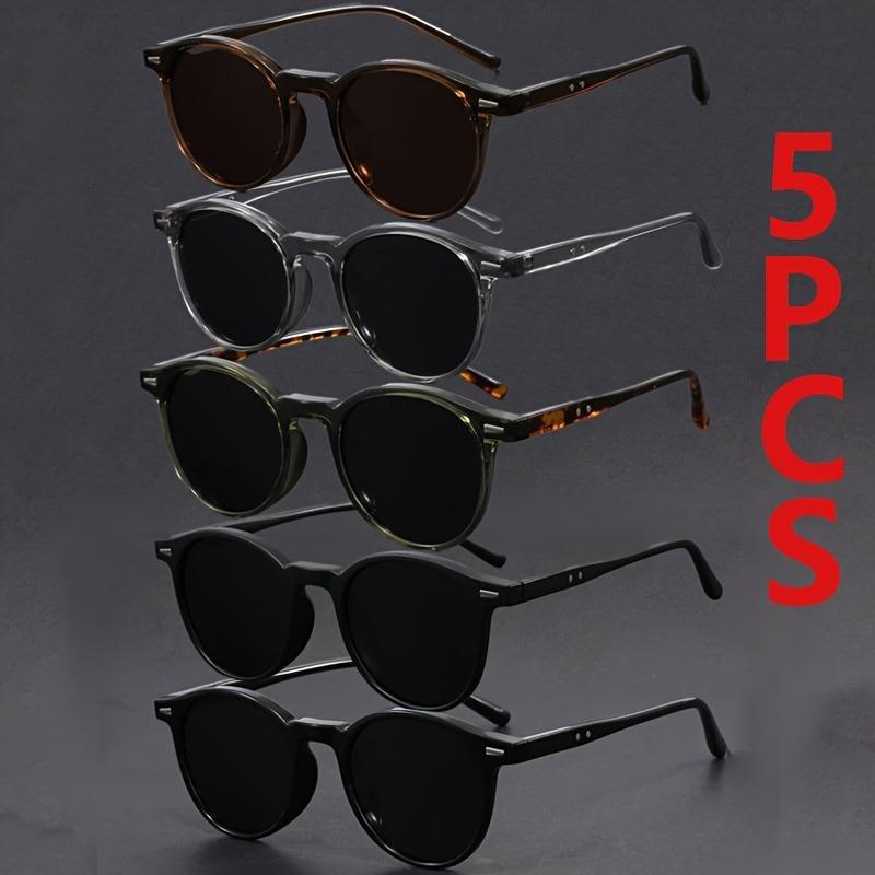 

5 Sets of American Style Round Small Frame Trendy and Fashionable Glasses Suitable for Both Men and Women s Music Festivals