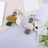 Heart Keyring Creative Car Key Chain Hanging Ornament Cartoon Mushroom Keychain Pendant Bag Charm Flowers Keychain