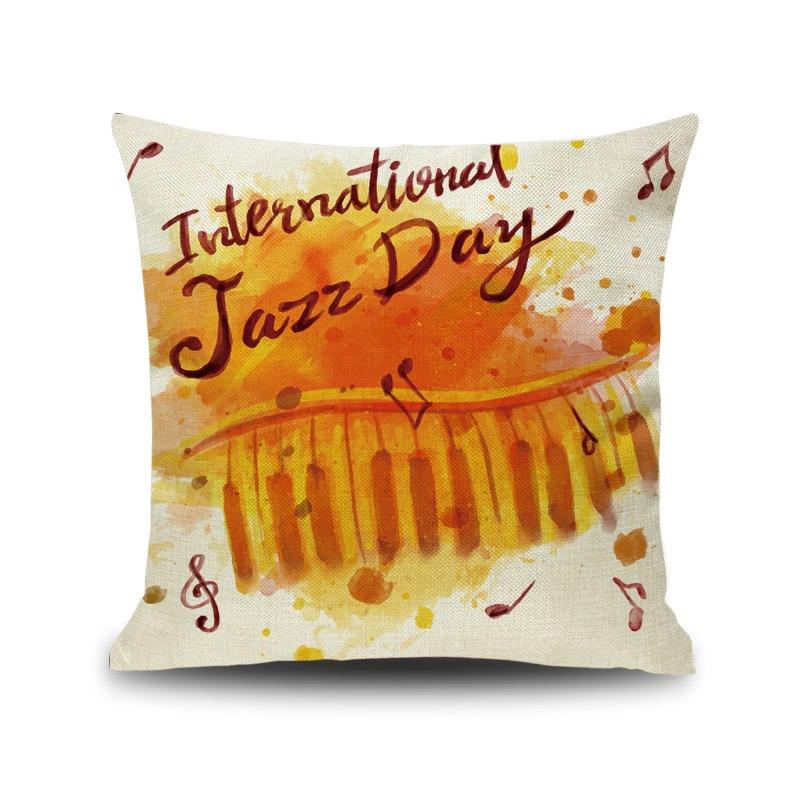 45X45CM Piano Key Wonderful Notes Decorative Pillowcase Car Sofa Art Piece Office Seat Cushion Cover Home Decoration