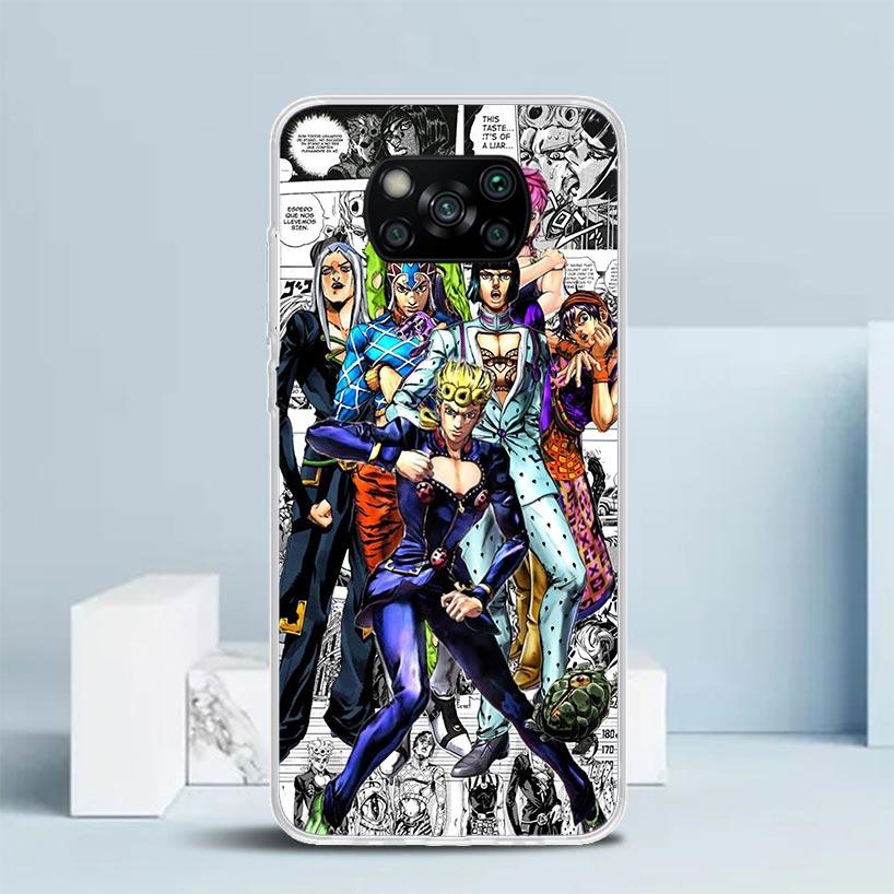 JoJo Bizarre Adventure Golden Wind Phone Case For Xiaomi Poco F7 Ultra X5 X6 X7 Pro M7 Redmi 15C 15 13C 13 12C 12 10C 10 10A 9 9