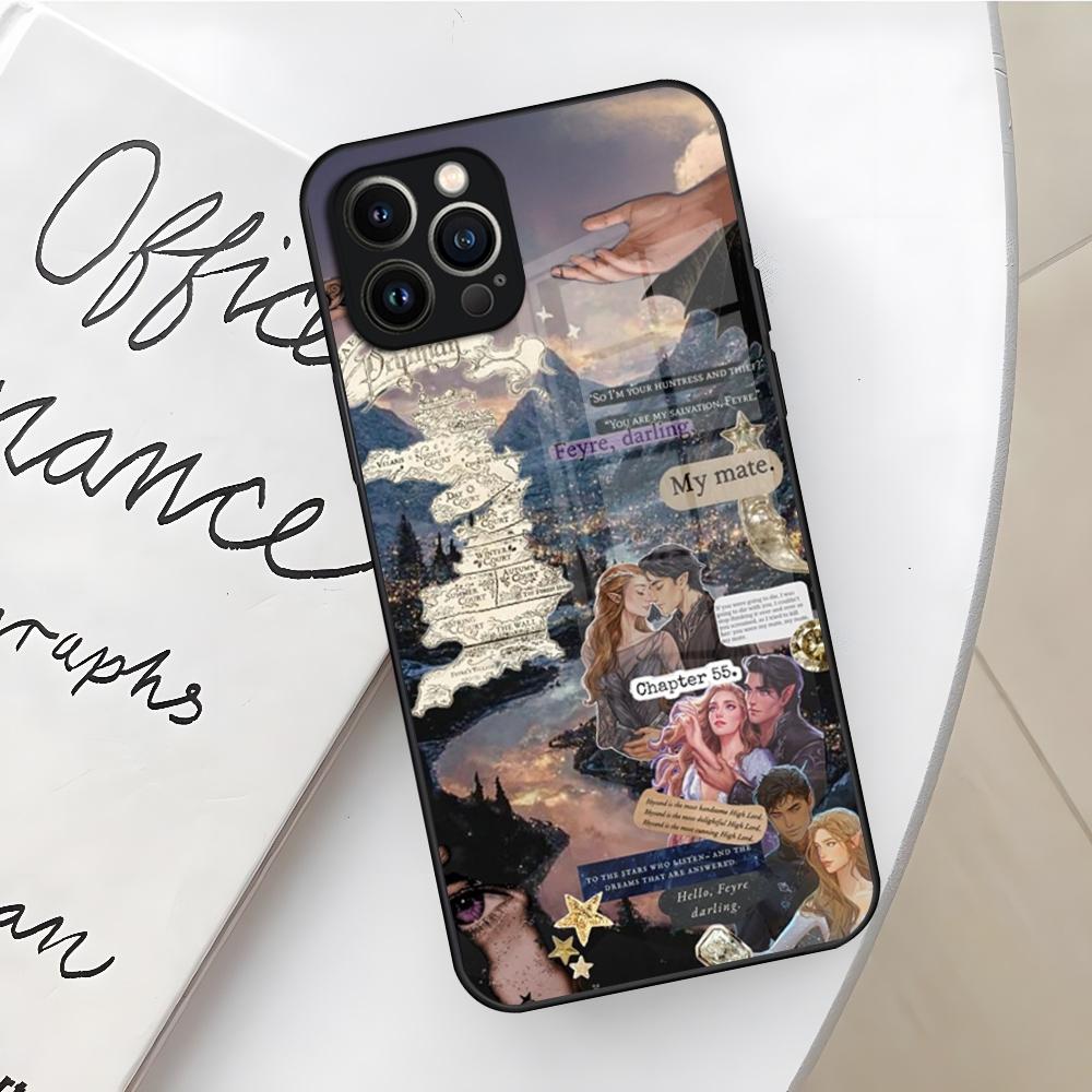 Acotar A Court of Mist and Fury Phone Case for Iphone 17 16 Air 15 14 12 11 13 Pro Max Mini X Xr Xs Se Puls glass Cover