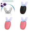 Escova de Dentes Elétrica Automática em Forma de U Com Clareamento Dental Inteligente por Luz Azul