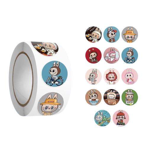 500 Stück/Rolle Cartoon Rollenaufkleber Kreative DIY Graffiti Dekorative Spielzeugaufkleber