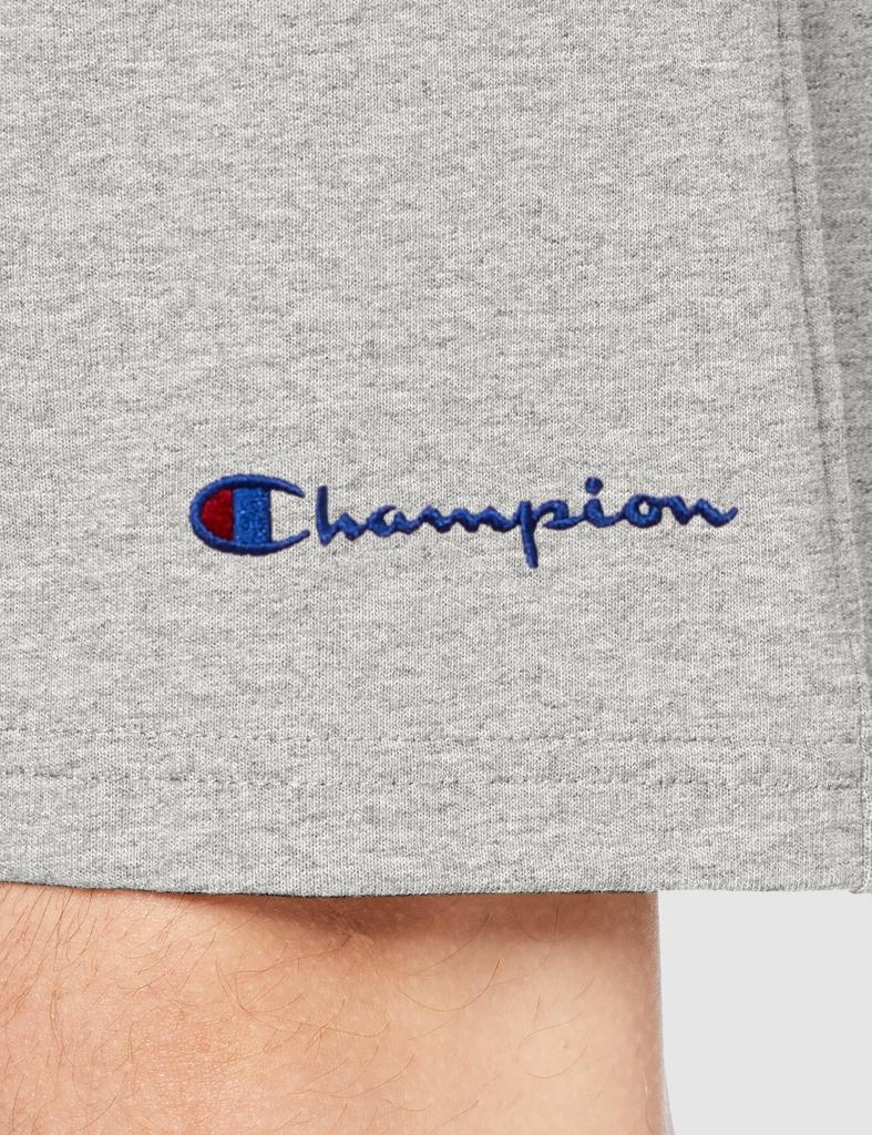 Champion COTTON Graphic Logo Oxford L Shorts, 100% Cotton, USA, Shorts, Basic, C3-X518, Men's, Gray,