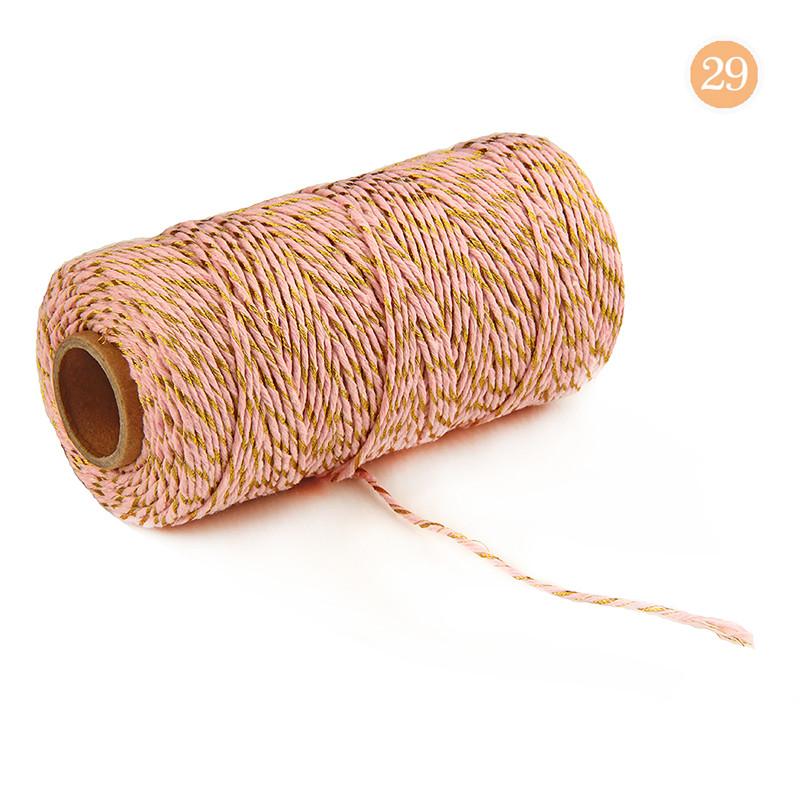 100 Meter 2 mm Baumwoll-Bäckerschnur, Baumwollkordel, Seil für Heimdekoration, handgefertigte Weihnachtsgeschenkverpackung, Basteln, DIY-Geschenkpapier