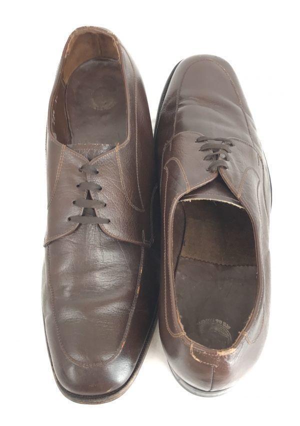 80er Vintage Florsheim Leder U-Tip Goodyear Herren 11.5D 29.0 Braun(GEBRAUCHT)