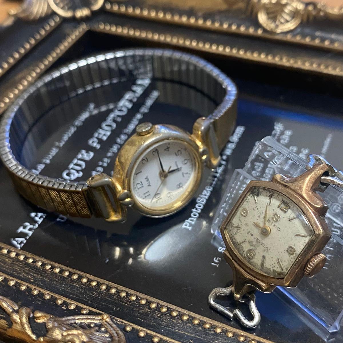 [Rare] SEIKO ALBA Antique Vintage Ladies Watch Gold Gold