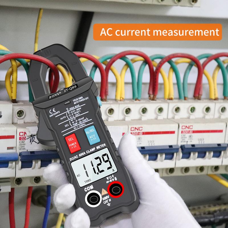 

ZOYI Digital Clamp Meter ZT-BQ9 True RMS 6000 DC/AC 100A 1mA Ammeter multimeter Car Current Voltmeter capacitance temp Hz tester