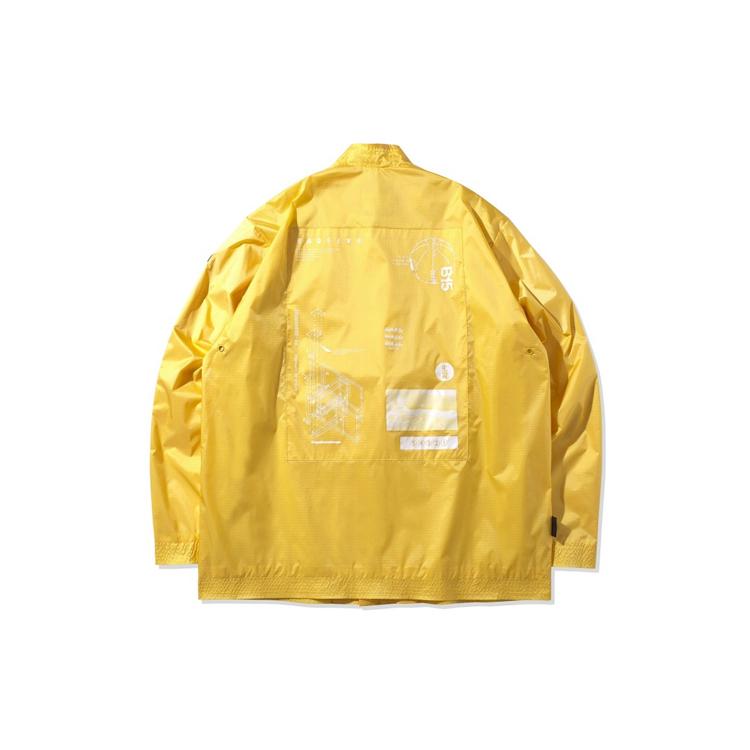 Li Ning Jackets Men's Yellow Stand Collar Moderate Mock Two Piece AJDQ145-2