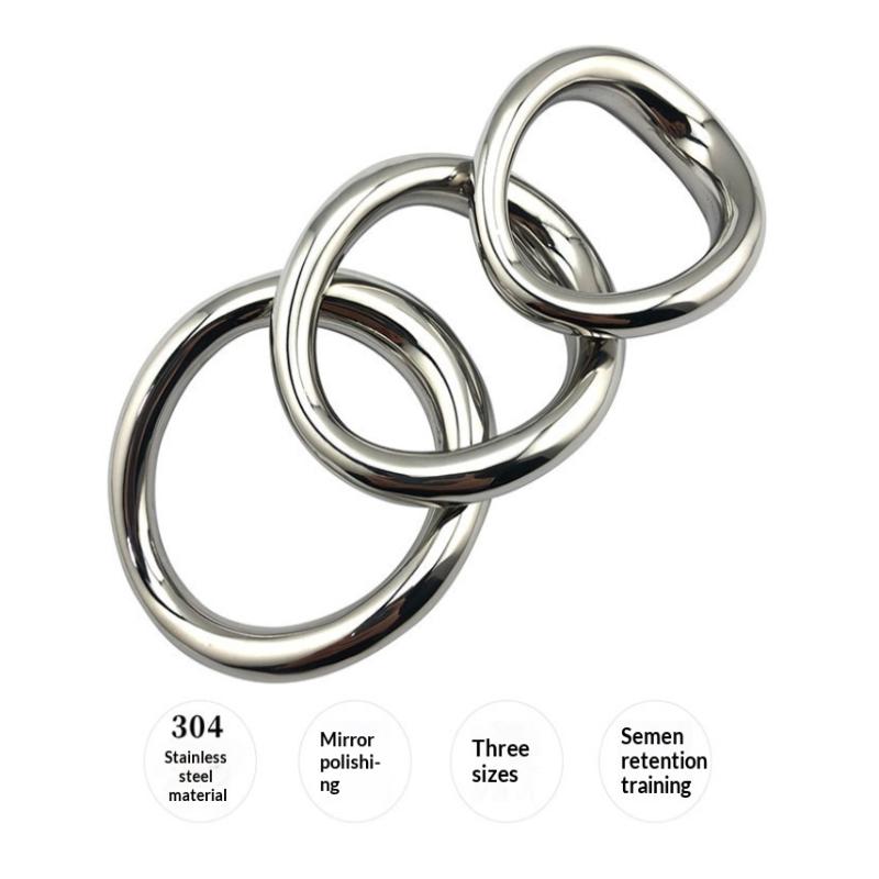 Edelstahl Gebogener Verschlussring Heavy Duty Penis Bondage Cockring Metall Hodensackdehner Männliche Verzögerte Ejakulation Sexspielzeug